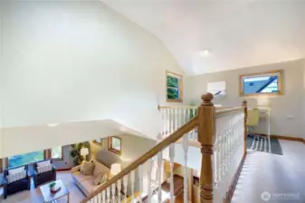 Birds eye view of the Family Room.