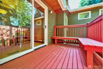 Dining Room to Deck.  This is one of the deck levels to use if you want to expand the Dining area to the outside.
