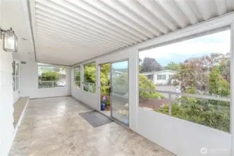 Enclosed sunroom.