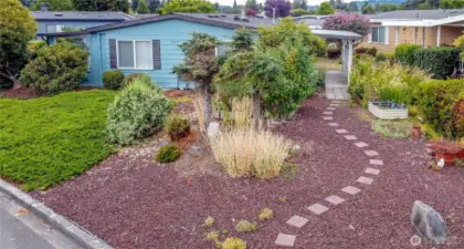Mature and attractive landscaping.