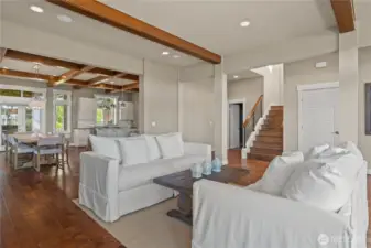 Open-concept living and dining areas