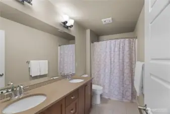 Guest bath on upper level