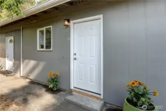 Entry Door to the vacant and remodeled unit.
