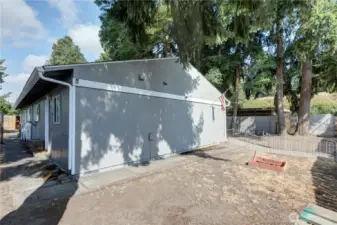 This is the far end of the building with a walkway.