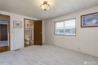 Primary bedroom has private bathroom