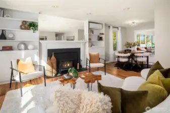 Open concept living and dining that also flows back to a large Sun room / Bonus room
