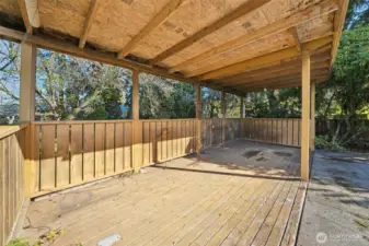 Covered pool deck