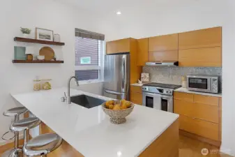 Ample countertop space great for the everyday chef!