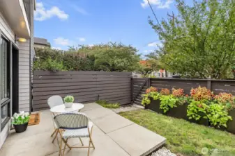 The home has a coveted floor plan, as well as multiple spaces for indoor/outdoor living! Patio is fantastic for al fresco dining. These architectural features are so unique and stand apart!