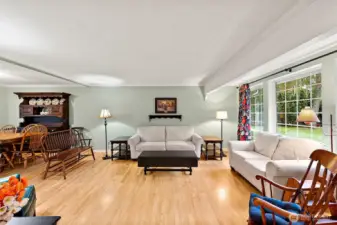 The main living area is spacious with lots of light.