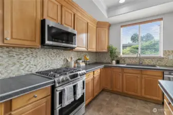 Stainless Steel Appliances and Custom Counter-tops