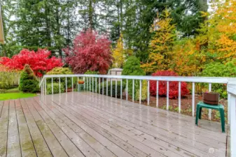 Deck off of the sliding glass door.