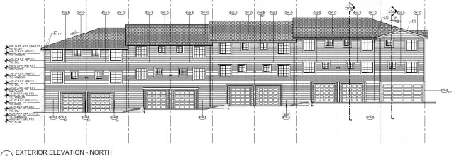 North exterior Elevation Finish Plan, for reference only