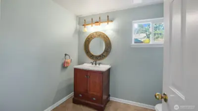 Main Floor Powder room with enough space for a Shower install