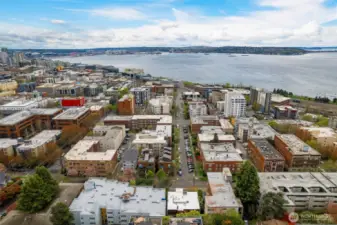 Aerial shot of surroundings.