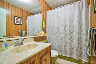 Main bath off entry and bedrooms.