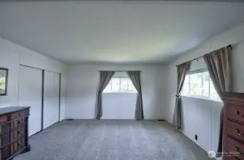 Primary Suite has plenty of room for a king size bed, nightstands and dressers.