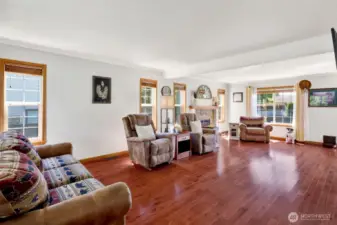 This large great room has enough space to even create two living areas if need.