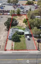 Aerial view with property lines