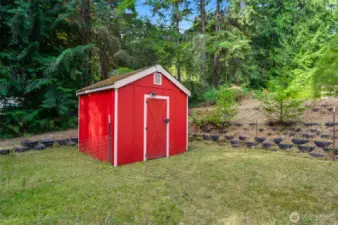A quality-built storage shed stays with the home!
