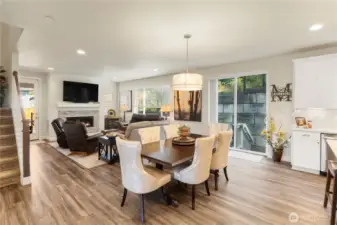 Dining area great for gatherings.