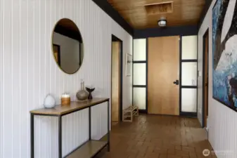 Foyer entering your home. Door to the right leads to two bedrooms with Jack and Jill bath. Door to the left leads to bunk room and laundry.