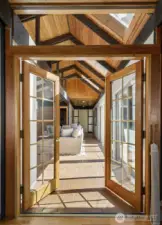 French doors looking back towards family room and front foyer.