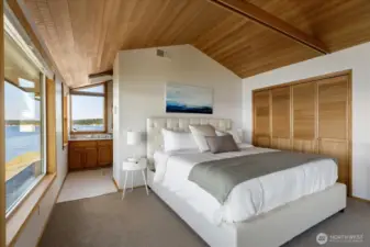 one of two larger closets in primary suite.
