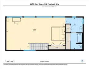 Upper level floor plan.
