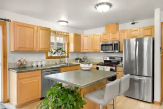 Modern Kitchen with relatively new appliances