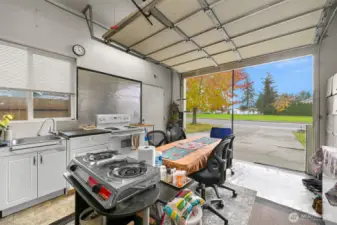 Garage has been used for entertaining.  Can easily be used again as a garage.