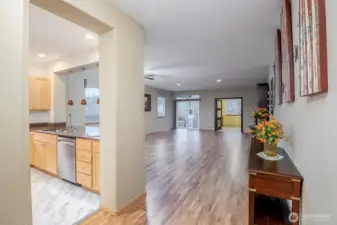 Welcome! The entry to this home is so inviting with beautiful floors a breakfast bar, dining space, living space and easy access to the private back yard.