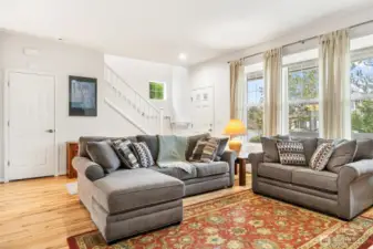 Large windows in the living room