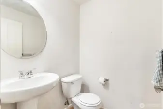 Powder room on first floor