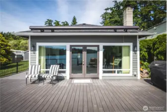 Remote controlled huge awning for those warm summer days