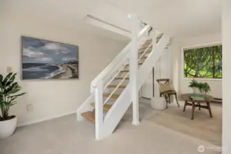 Stairway up to the loft