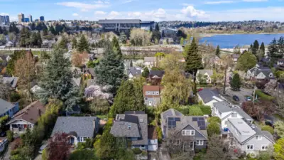 University of Washington, Husky Stadium and light rail are very close to this home.