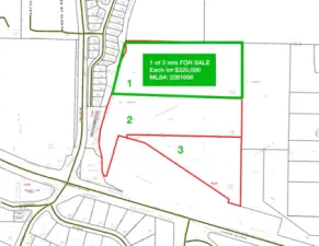 Option to buy 1 of 3 West Lots or all 3 in one package