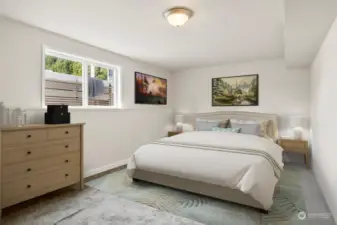 virtually staged bedroom