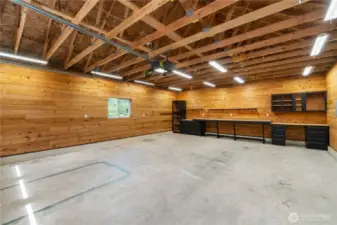 Cedar lined 2 car detached garage