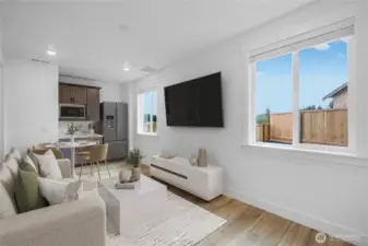 Staged Ensuite with kitchenette and living space