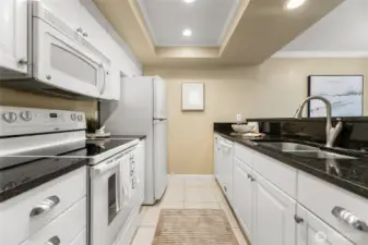Dark but warm granite counter tops