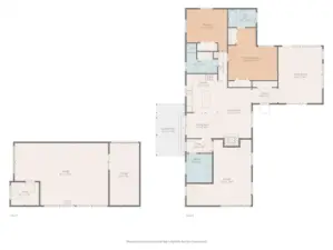Floor plans of home and shop