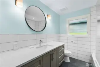 Main floor new bath with heated floors