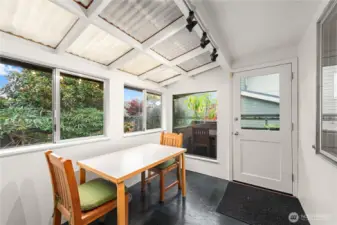 Sunroom off kitchen