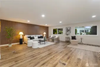 Lots of natural lighting through the newly installed windows.