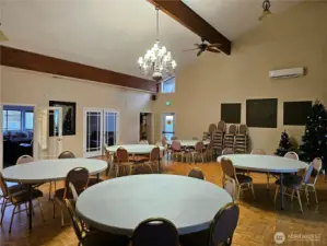 Community center includes a dining hall.