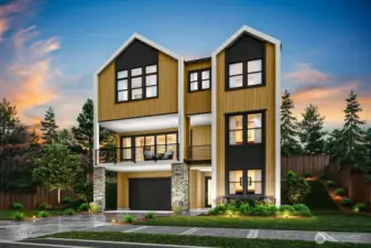 Rendering of home when complete.  For marketing purposes only.