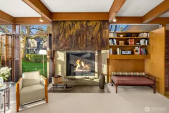 custom mid century fireplace