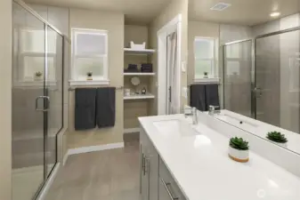 Primary suite bathroom.